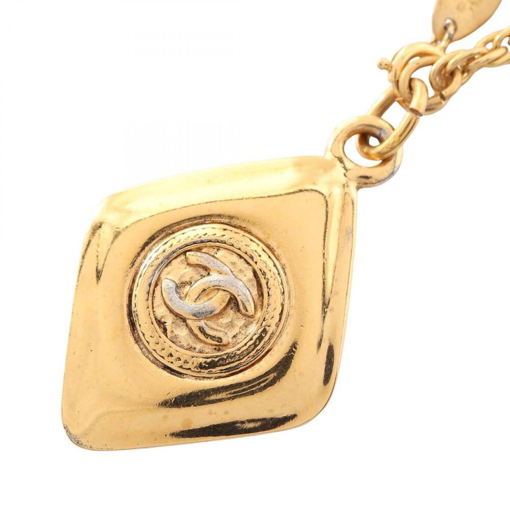 Chanel Cc Logo Pendant Necklace Metal #312593C11B